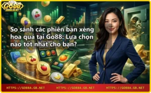 Hình ảnh giới thiệu các phiên bản xèng hoa quả tại Go88, gồm slot cổ điển 3x3 và hiện đại 5x3