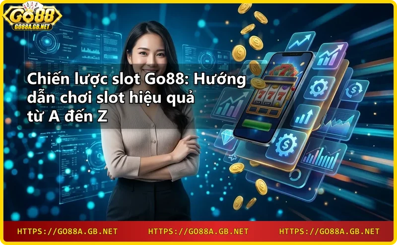 Khái niệm chiến lược slot Go88 - tay cầm máy tính bảng chơi slot với xu vàng